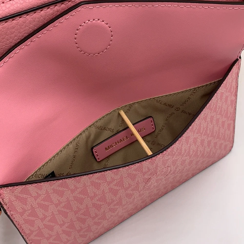 MICHAEL KORS Maisie Medium Pebbled Leather 2-in-1 Backpack CARNATION COL… - Picture 12 of 16